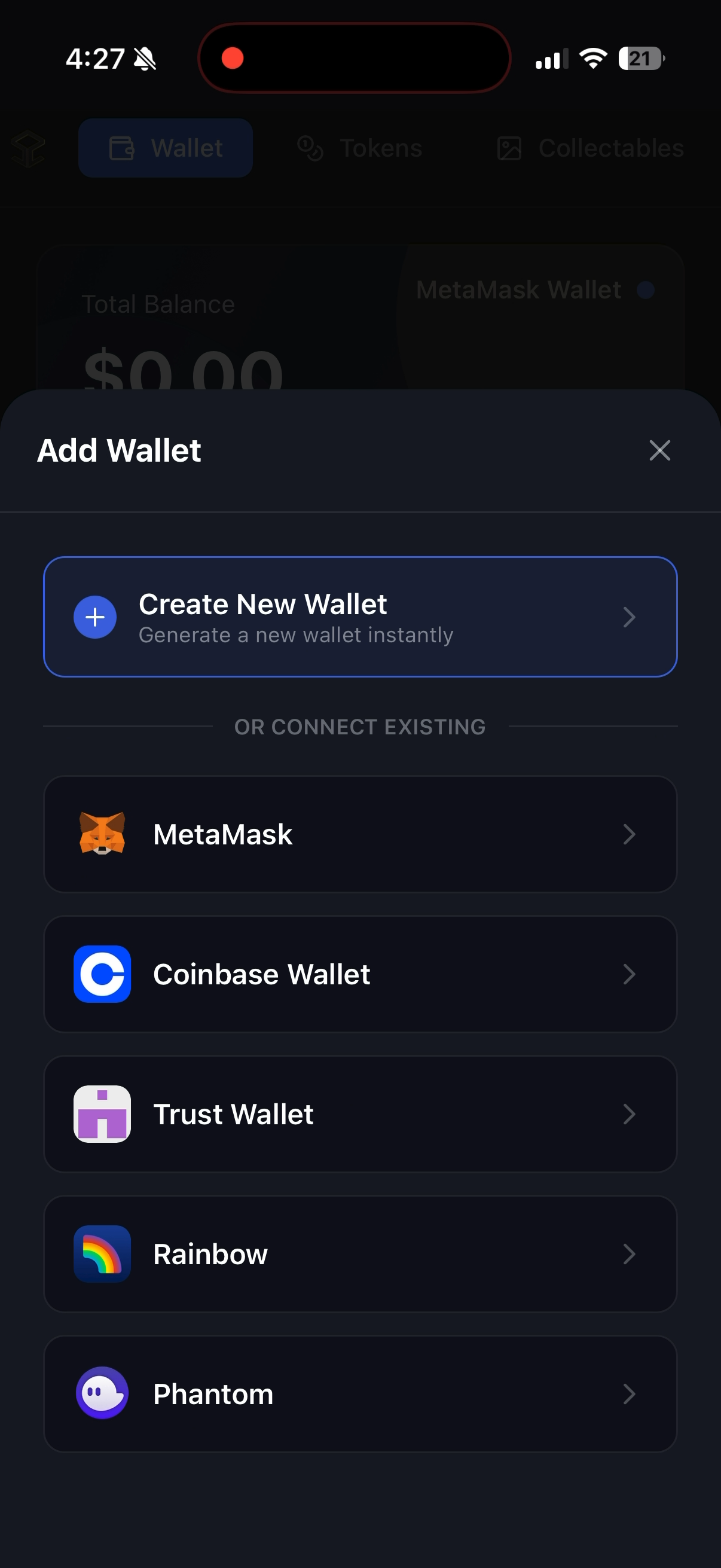 Web3 Wallet — screen 3